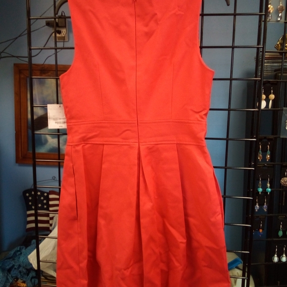 NWT Liz Claiborne bright Coral Cocktail dress sz 4 NWT - Picture 5 of 6